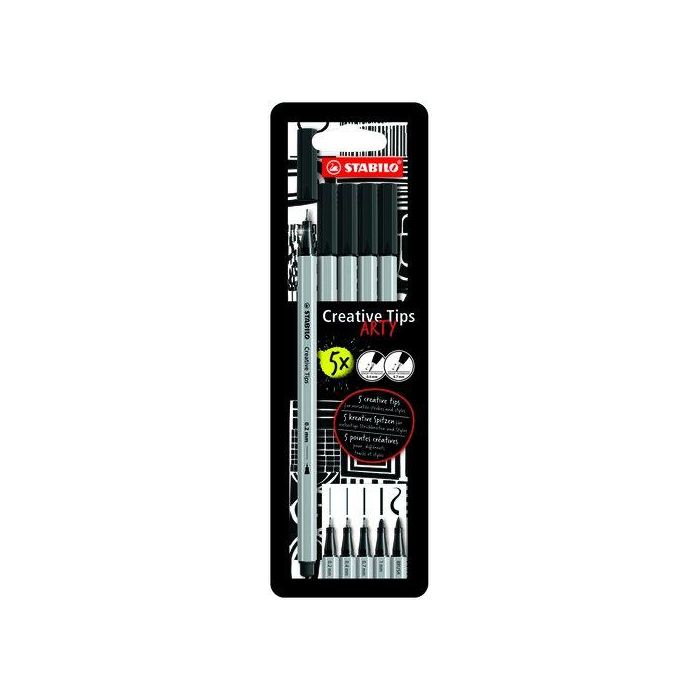 Rotulador Fibra Stabilo Creative Tips Arty Line Caja Carton De 5