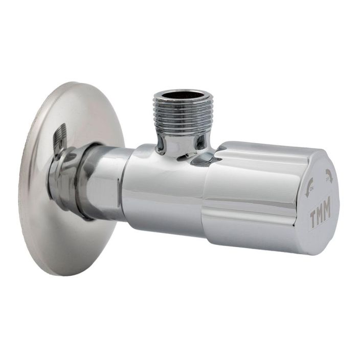 TMM Válvula de Escuadra Cerámica Media Pulgada x 3/8 Pulgada Decorativa Cierre 1/4 Vuelta