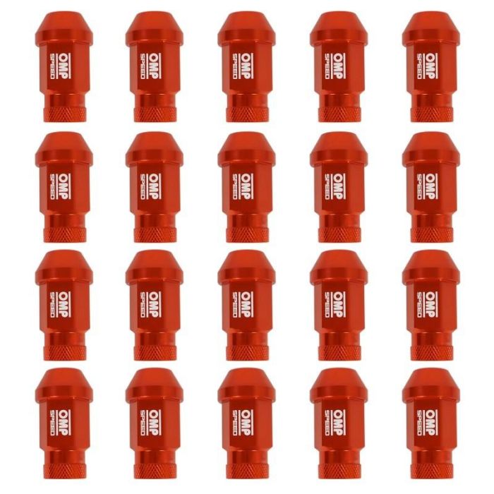 Omp OMPS09941410 Juego 20 Tuercas Aluminio 7075 M14x1.25 Llave 19mm Largo 40mm Naranja 1
