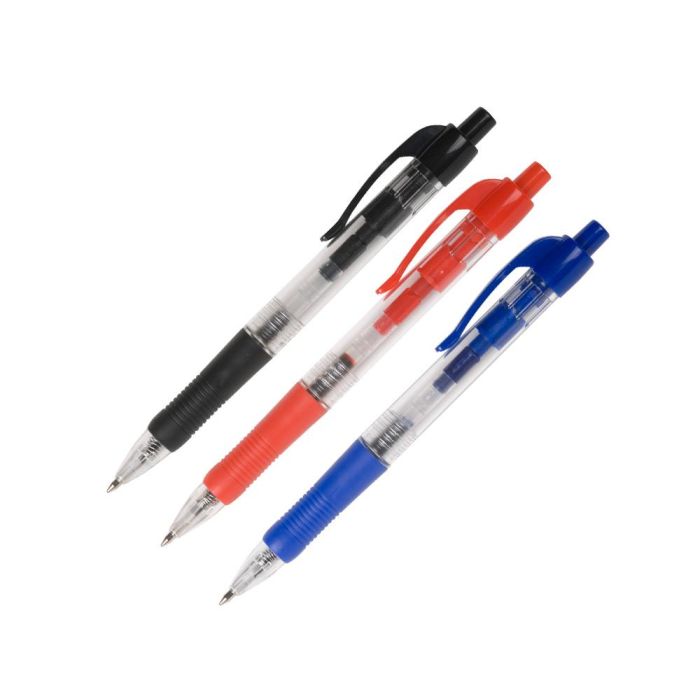 Boligrafo Q-Connect Retractil Con Sujecion De Caucho Tinta Aceite 0,7 mm Color Azul 10 unidades 4