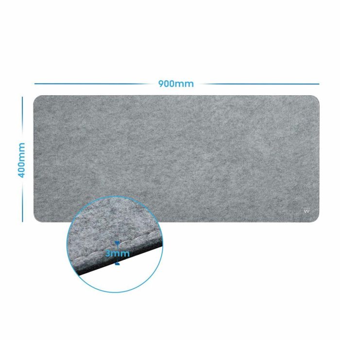 Ewent Alfombrilla Ew3185 Fieltro Antideslizante 900x400x3 mm para Ratón Óptico y Láser 2