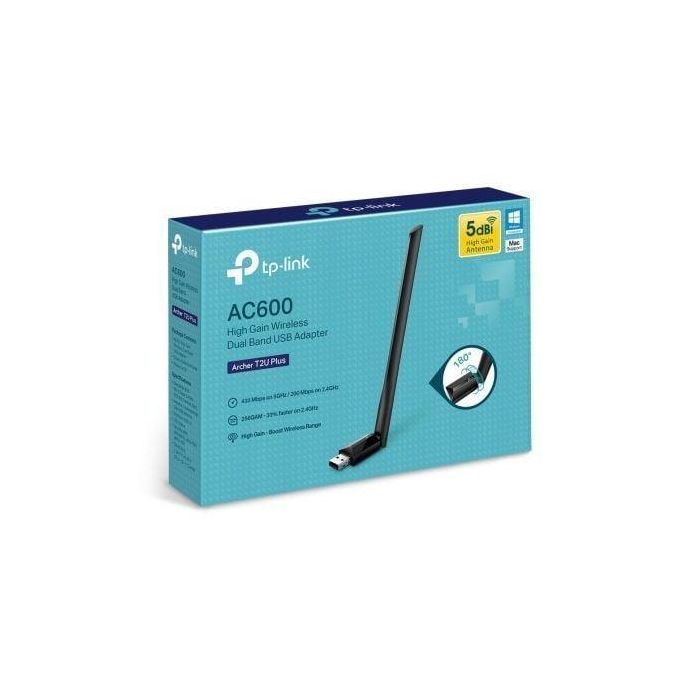 TP-Link T2U PLUS Adaptador USB Wi-Fi AC600 Doble Banda 2.4/5GHz 600Mbps con Antena de Alta Ganancia 5dBi para Rango Extendido 2 TP-Link T2U PLUS Adaptador USB Wi-Fi AC600 Doble Banda 2.4/5GHz 600Mbps con Antena de Alta Ganancia 5dBi para Rango Extendido 2