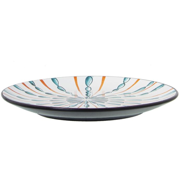 Centro de Mesa Alexandra House Living Azul Blanco Cerámica 9 x 32 x 33 cm 1