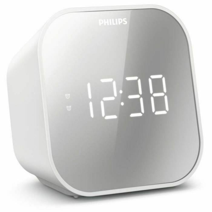 Philips TAR4406/12 Reloj despertador digital con radio FM, pantalla LED, carga USB y vibrador, color Blanco 6 Philips TAR4406/12 Reloj despertador digital con radio FM, pantalla LED, carga USB y vibrador, color Blanco 6