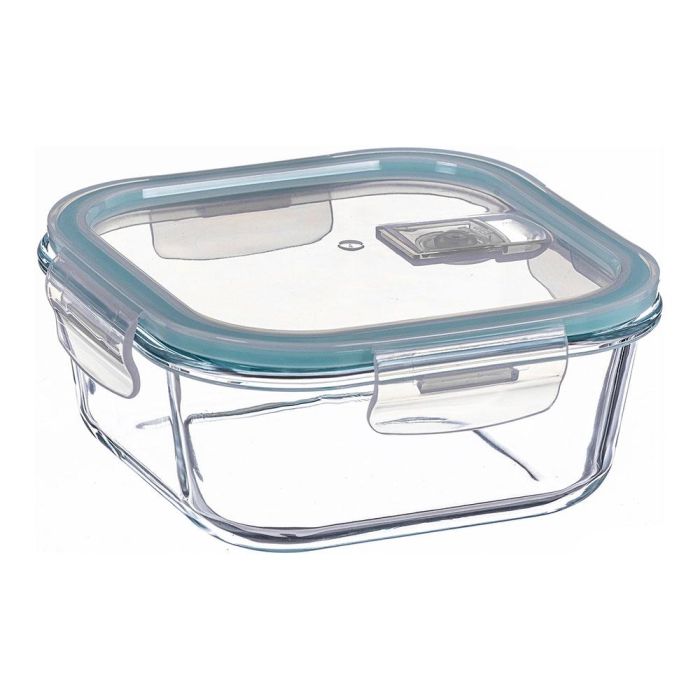 Kozina Fiambrera Cuadrada de Borosilicato Hermética 500 ml para Horno, Microondas y Congelador