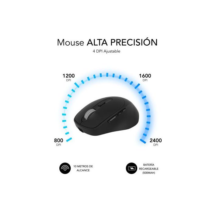 SUBBLIM COMFORT ERGO DUAL MOUSE BATTERY BLACK 3 SUBBLIM COMFORT ERGO DUAL MOUSE BATTERY BLACK 3