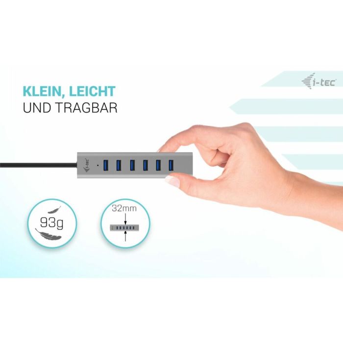 Hub USB i-Tec C31HUBMETAL703 8