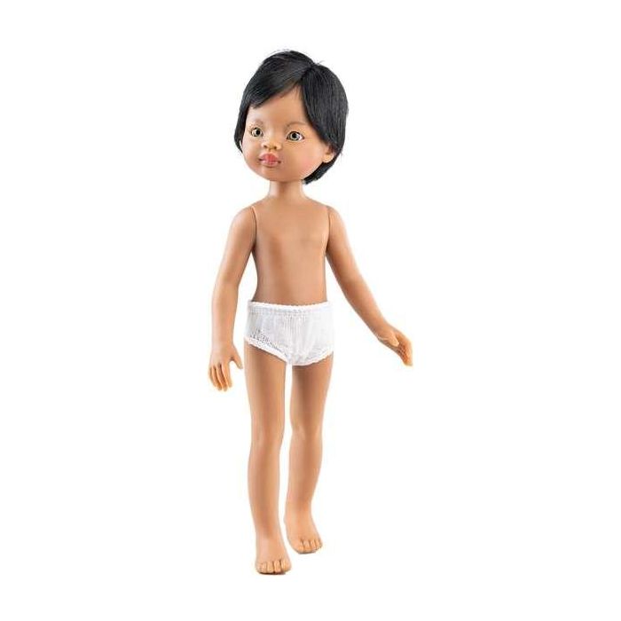 Muñeca sin ropa balbino niño latino con pelo corto negro y raya al lado, ojos grises 32 cm Muñeca sin ropa balbino niño latino con pelo corto negro y raya al lado, ojos grises 32 cm