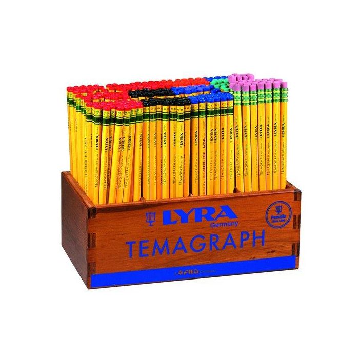 Lapiz De Grafito Lyra Temagraph Expositor Madera De 288