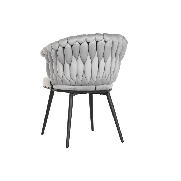 DKD Home Decor Silla Moderna Gris y Negro Poliéster y Metal L 60 x An 66 x Al 84 cm Asiento 48 cm Desmontable 2 DKD Home Decor Silla Moderna Gris y Negro Poliéster y Metal L 60 x An 66 x Al 84 cm Asiento 48 cm Desmontable 2