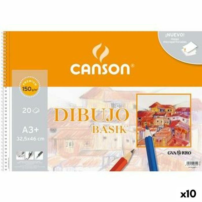 Bloc de dibujo Canson Basik Microperforado 20 Hojas A3 (10 Unidades) Bloc de dibujo Canson Basik Microperforado 20 Hojas A3 (10 Unidades)