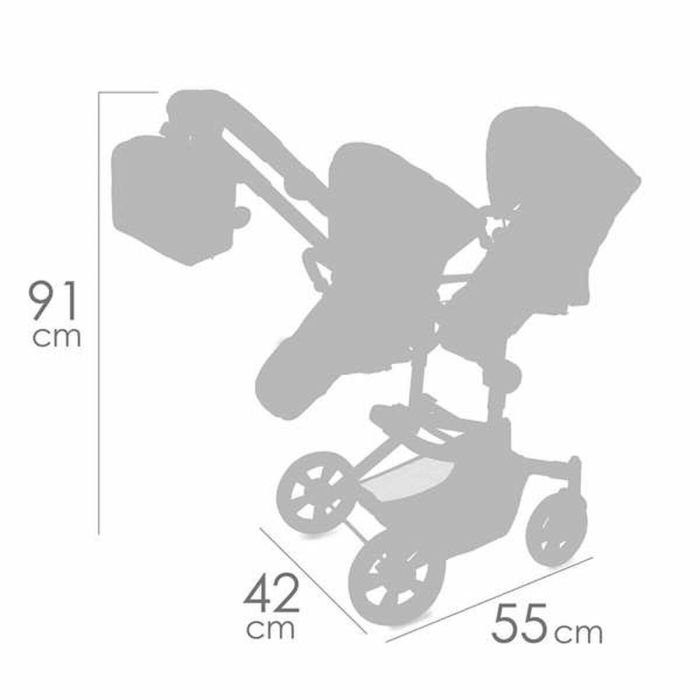 Silla gemelar plegable city multiposicion para muñecas de hasta 52 cm 42x55x91 cm 3 Silla gemelar plegable city multiposicion para muñecas de hasta 52 cm 42x55x91 cm 3