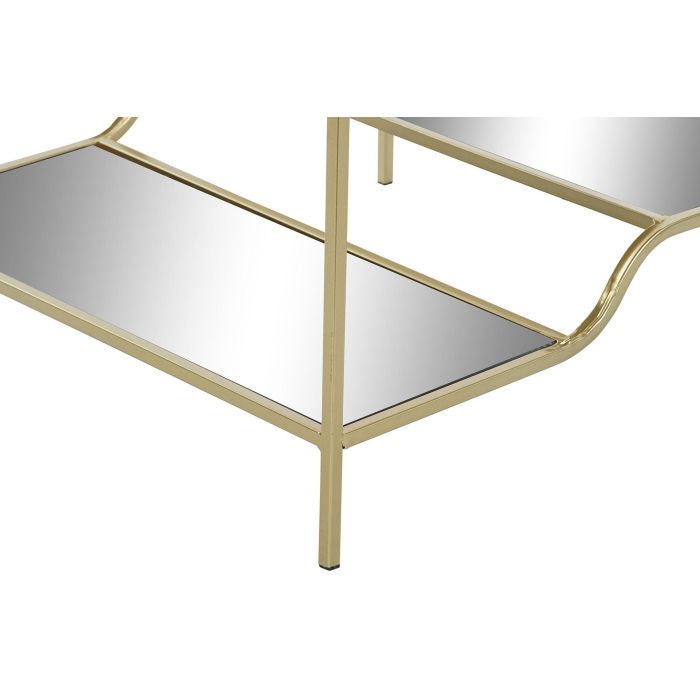 DKD Home Decor Mesita Auxiliar Glam Dorada, con Estructura Metálica y Tapa de Espejo, 50 cm Ancho x 50 cm Largo x 55 cm Alto 3 DKD Home Decor Mesita Auxiliar Glam Dorada, con Estructura Metálica y Tapa de Espejo, 50 cm Ancho x 50 cm Largo x 55 cm Alto 3