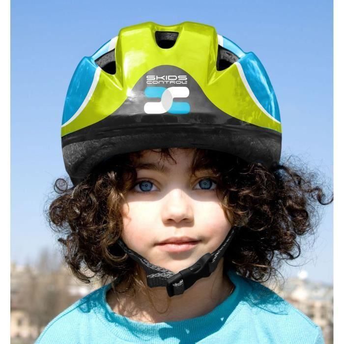 Combo Casco y Set Protecciones Azul para Ciclismo, Patines, Patinetas (Rodilleras, Coderas) - Ajustable 52-56cm, Estructura EPS 3