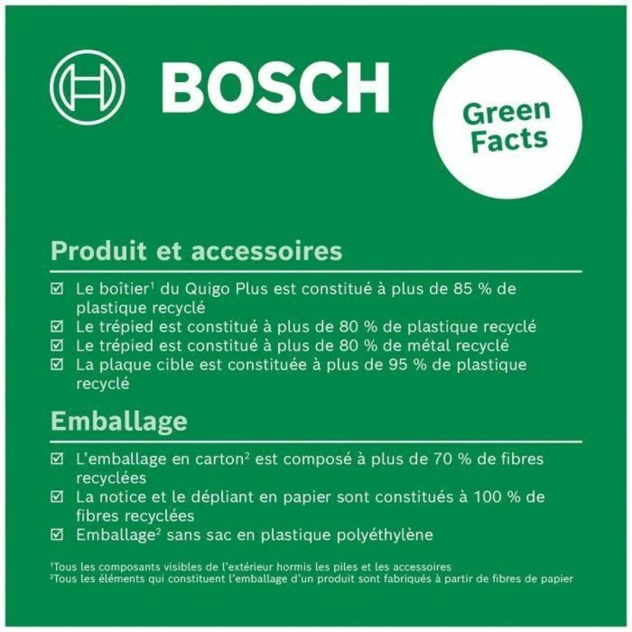 Bosch BOS4053423250541 Láser de líneas cruzadas Quigo +, Alcance 7 m, Trípode 1.1 m, Caja 3