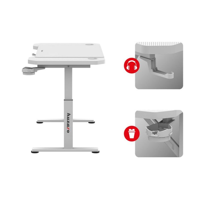 Mesa de Escritorio Gaming Huzaro HZ-Hero 2.6 White Blanco 5 Mesa de Escritorio Gaming Huzaro HZ-Hero 2.6 White Blanco 5