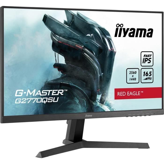 Pantalla PC Gamer - IIYAMA - G-Master Red Eagle - G2770QSU-B1 - 27 WQHD - 0.5ms - 165Hz - HDMI / DisplayPort - FreeSync premium 1