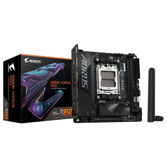 Gigabyte B850I AORUS Pro Placa Base para Zócalo AM5, DDR5, Mini ITX Gigabyte B850I AORUS Pro Placa Base para Zócalo AM5, DDR5, Mini ITX