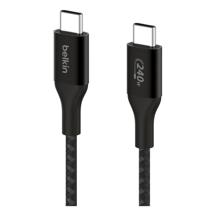Belkin CAB015bt1MBK Cable USB-C a USB-C, 240W, 1m, Negro, Carga Rápida 2