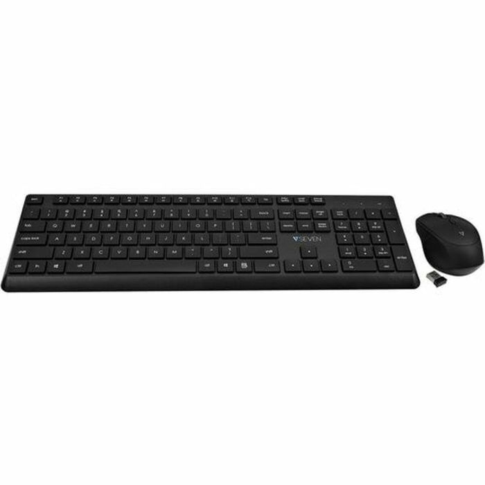 Teclado y Ratón V7 CKW350US Negro Qwerty US