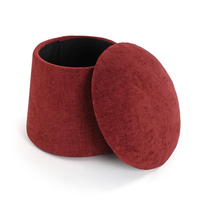 Puff Con Almacenamiento Rojo Versa 43X45CM 2 Puff Con Almacenamiento Rojo Versa 43X45CM 2