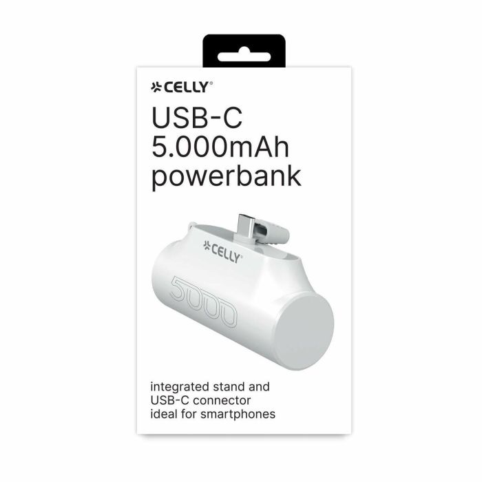 Powerbank Celly PBC5000WH Blanco 5000 mAh 2 Powerbank Celly PBC5000WH Blanco 5000 mAh 2