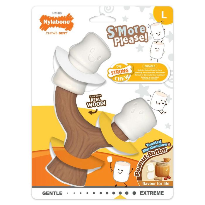 Juguete para perros Nylabone Marrón Manteca de cacahuete L Juguete para perros Nylabone Marrón Manteca de cacahuete L