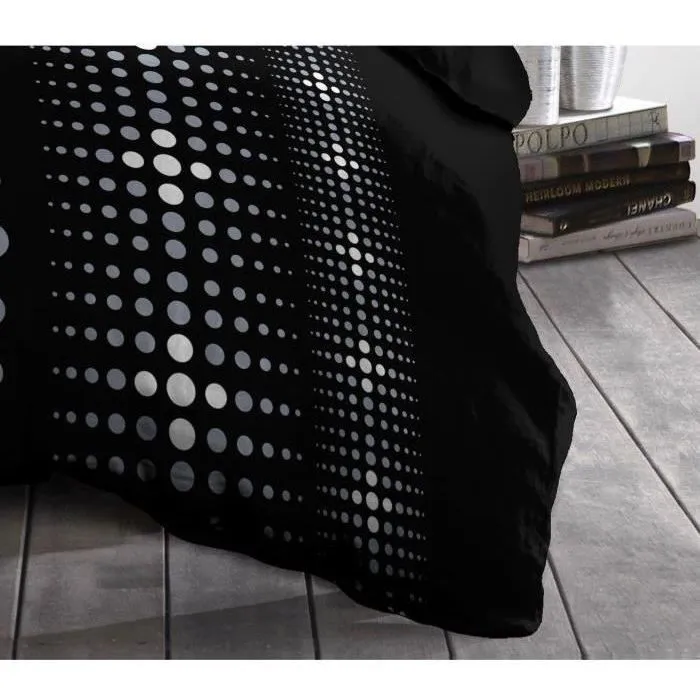 Home Linge Passion HOM3701393708326 Funda Nórdica 140x200 cm y Funda Almohada 63x63 cm Microfibra Negro 1