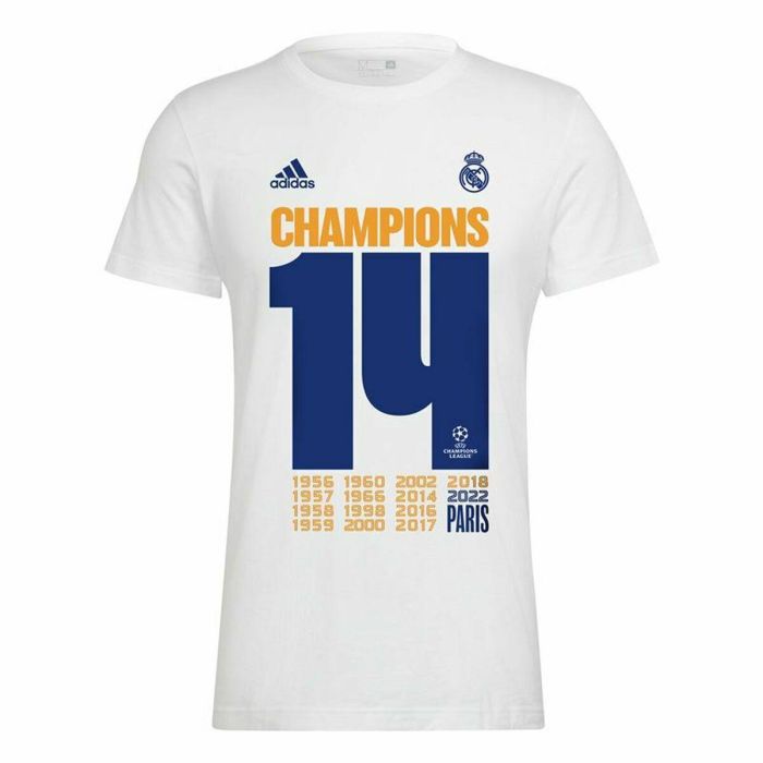 Camiseta de Fútbol de Manga Corta Hombre Adidas Real Madrid Champions 2022 L 0 Camiseta de Fútbol de Manga Corta Hombre Adidas Real Madrid Champions 2022 L 0