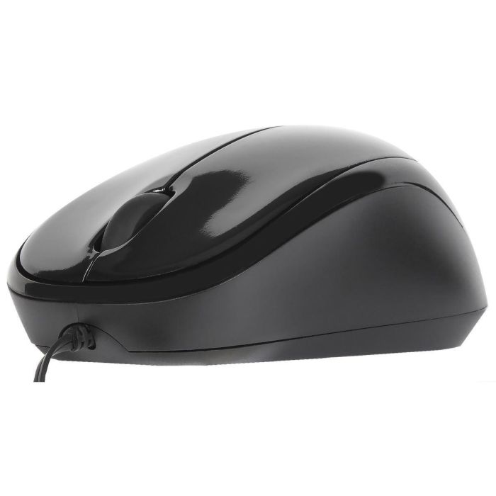 Targus Compact Blue Trace Mouse - Ratón Óptico USB, 1000 DPI, Ambidiestro, Cable Retráctil 0.76m, Negro