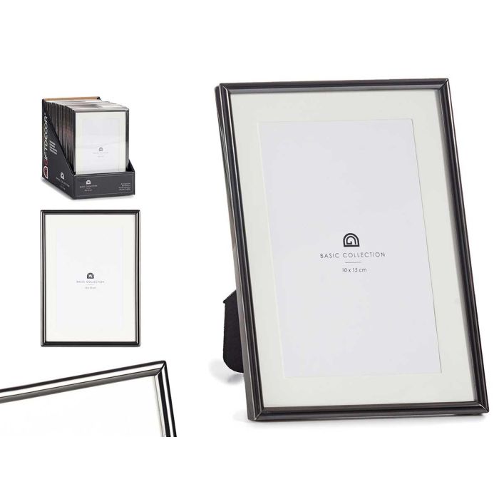 Giftdecor Portafotos Acero Negro 10x15 cm con Cristal (36 Unidades) Giftdecor Portafotos Acero Negro 10x15 cm con Cristal (36 Unidades)