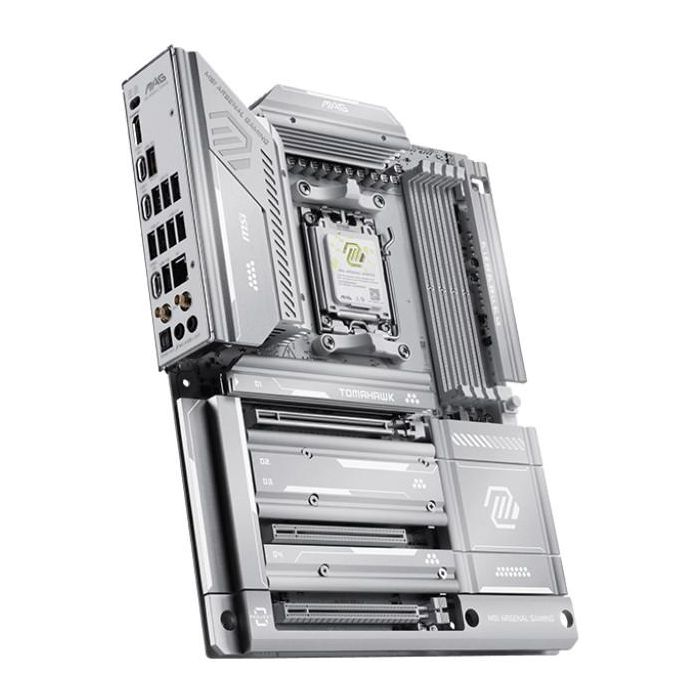 MSI MAG X870E Tomahawk Max WiFi Project Zero Placa Base ATX, Chipset AMD X870E, Socket AM5, DDR5-SDRAM 3