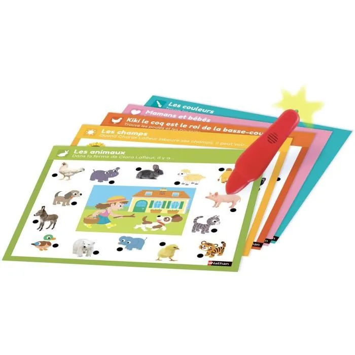 Nathan Juego Electrónico Animales de Granja para Niños Pequeños a partir de 2 Años, Juego Educativo Interactivo con Bolígrafo 1 Nathan Juego Electrónico Animales de Granja para Niños Pequeños a partir de 2 Años, Juego Educativo Interactivo con Bolígrafo 1