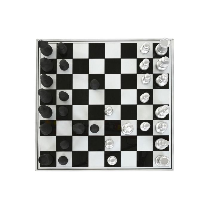Juego De Mesa Moderno DKD Home Decor Negro Plateado 60 x 0.5 x 60 cm 1 Juego De Mesa Moderno DKD Home Decor Negro Plateado 60 x 0.5 x 60 cm 1