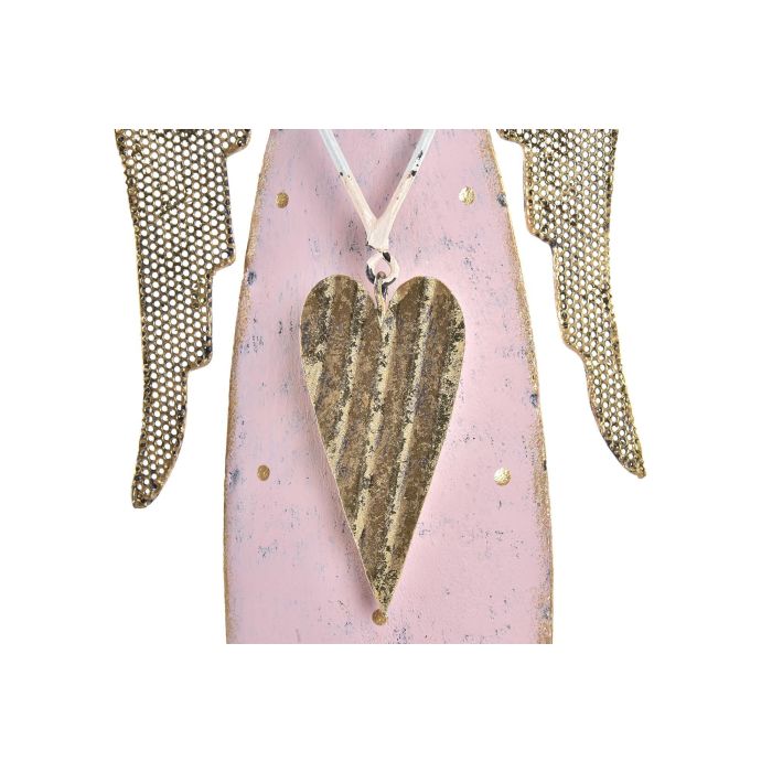 DKD Home Decor Figura de Navidad Ángel Fantasía de Metal Rosa Palo y Gris, 7 x 11.5 x 34.5 cm, Pack de 4 Unidades 2 DKD Home Decor Figura de Navidad Ángel Fantasía de Metal Rosa Palo y Gris, 7 x 11.5 x 34.5 cm, Pack de 4 Unidades 2
