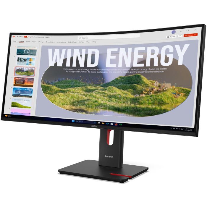 Lenovo T34WD-40 Monitor ThinkVision 34" Curvo VA WQHD (3440x1440) 120Hz USB-C Docking 96W 5