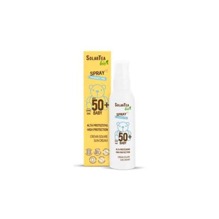 Solar Tea Spray Solar Bio SPF50+ para Bebés y Niños, Protección UVA/UVB Piel Sensible, 100ml, Cosmos Organic