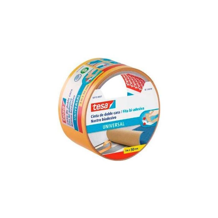 Tesa Cinta Adhesiva Doble Cara Universal Permanente 50 mm X 25M Para Moquetas Tesa Cinta Adhesiva Doble Cara Universal Permanente 50 mm X 25M Para Moquetas