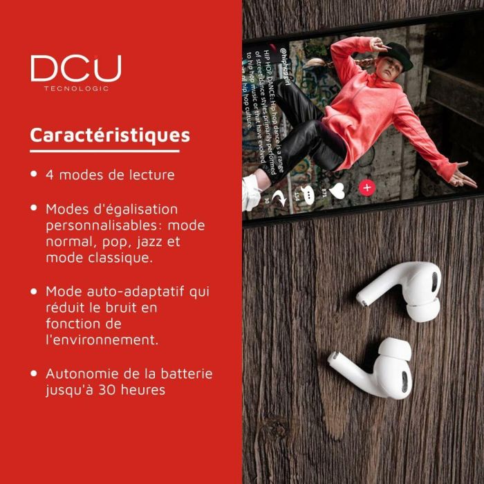 Auriculares Bluetooth DCU 34152080 Blanco 3