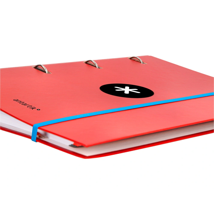 Antartik Carpeta con recambio A4 cuadro 5mm con solapa y 4 anillas 40mm, color rojo 7 Antartik Carpeta con recambio A4 cuadro 5mm con solapa y 4 anillas 40mm, color rojo 7