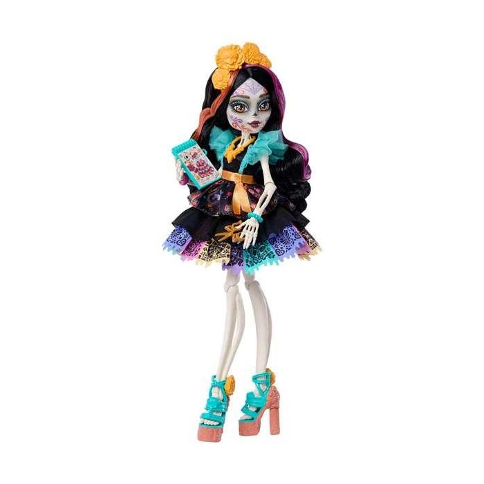 Muñeca monster high skelita doll con accesorios. 12x8x8 cm 4