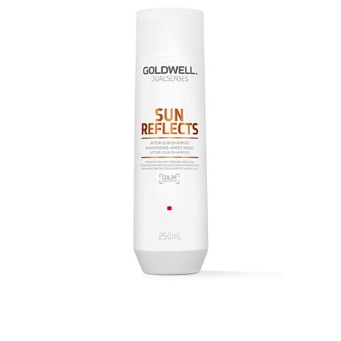 Goldwell Champú Aftersun SUN REFLECTS 250ml Elimina Residuos Mar/Piscina y Protege Color con Pantenol FadeStopFormula