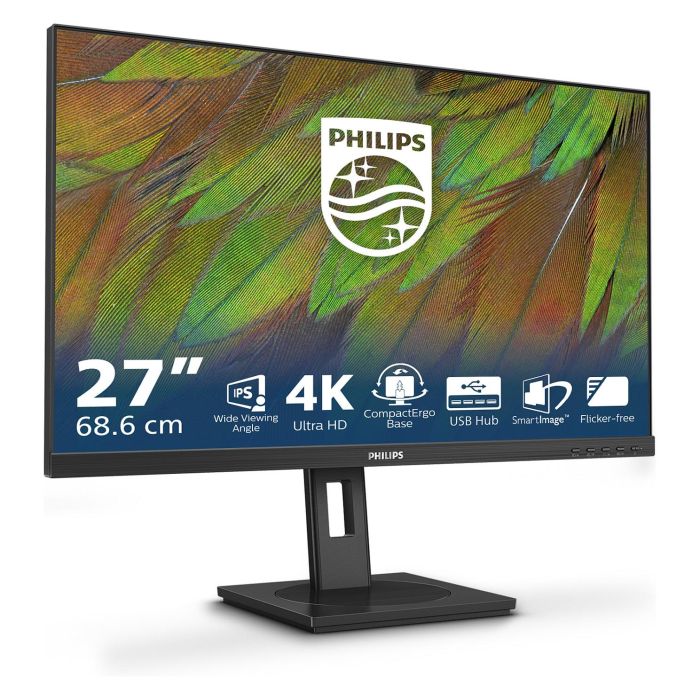 Philips 27B1N3800 Monitor 27 Pulgadas (68,6cm) 4K UHD IPS 3840x2160, 60Hz, 4ms, USB, HDMI, DisplayPort, Altavoces, Negro 1