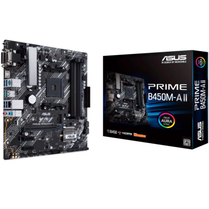 ASUS AM4 PRIME B450M-A II Placa Base para PC, AMD B450 Chipset, Micro ATX 0 ASUS AM4 PRIME B450M-A II Placa Base para PC, AMD B450 Chipset, Micro ATX 0