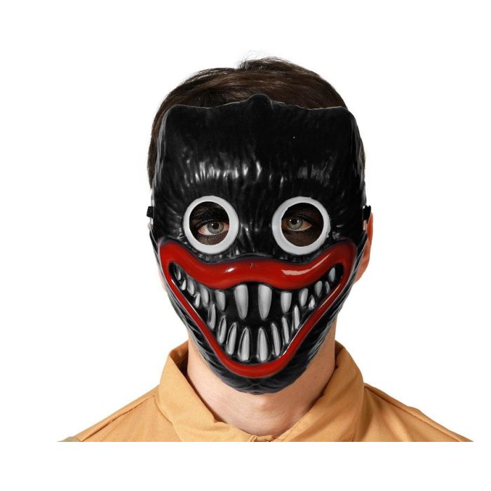 Máscara Halloween Payaso Negro Hombre Adulto Polipropileno