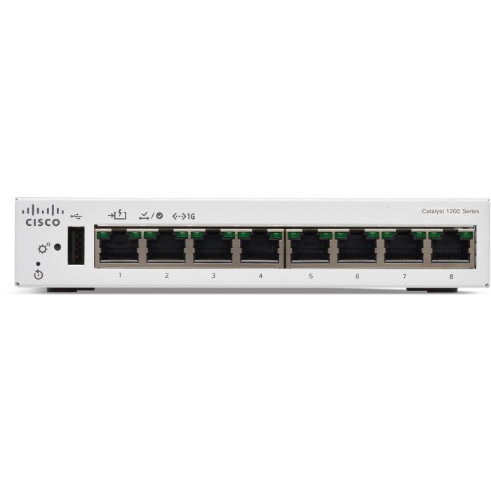 Cisco C1200-8T-D Catalyst 1200 Switch Gestionado L2/L3 - 8 Puertos Gigabit Ethernet Desktop (10/100/1000) 1 Cisco C1200-8T-D Catalyst 1200 Switch Gestionado L2/L3 - 8 Puertos Gigabit Ethernet Desktop (10/100/1000) 1