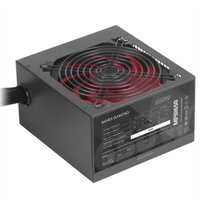 Fuente de Alimentación Mars Gaming MPIII 650 W 6 W CE - RoHS