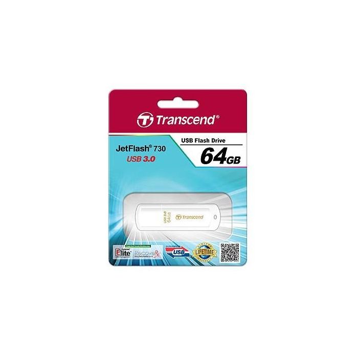 STICK 64GB Transcend JetFlash 730 USB3.1 weiß 1 STICK 64GB Transcend JetFlash 730 USB3.1 weiß 1