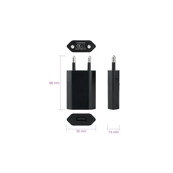 Nano Cable 10.10.2002 Cargador de Pared 1xUSB 5W Negro