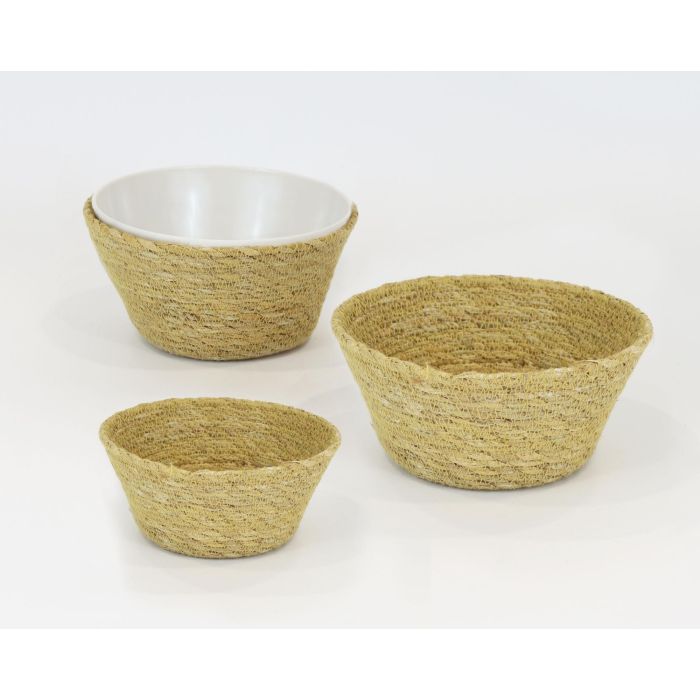 Cesta Redonda Seagrass 10x6 cm Privilege (24 Unidades) 2 Cesta Redonda Seagrass 10x6 cm Privilege (24 Unidades) 2